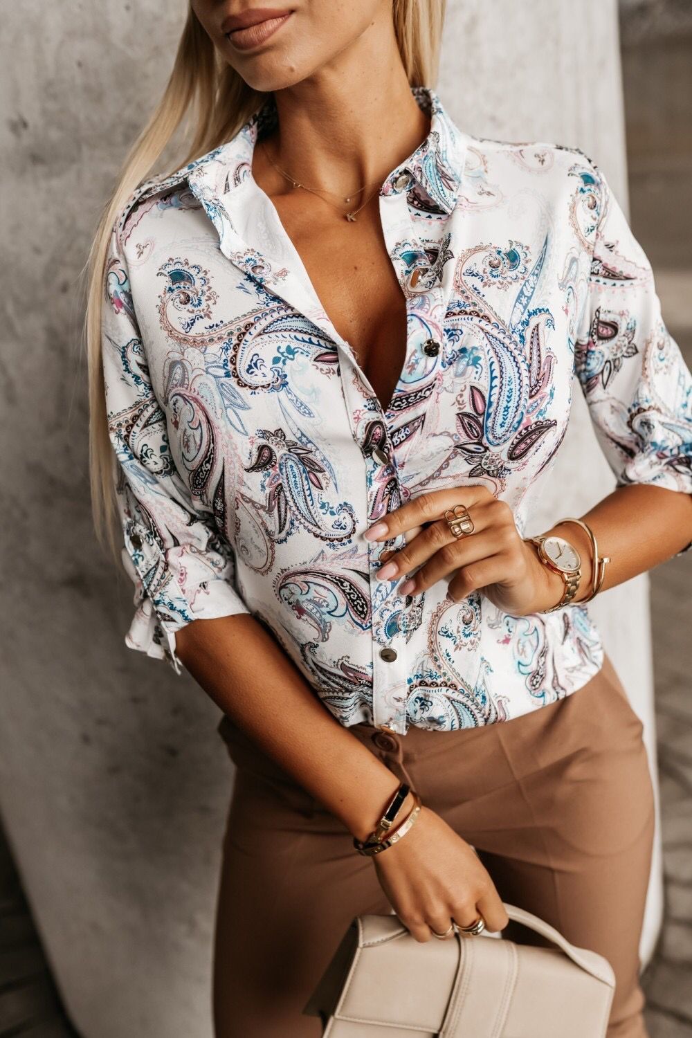 Colorful Designer Button Up Shirt