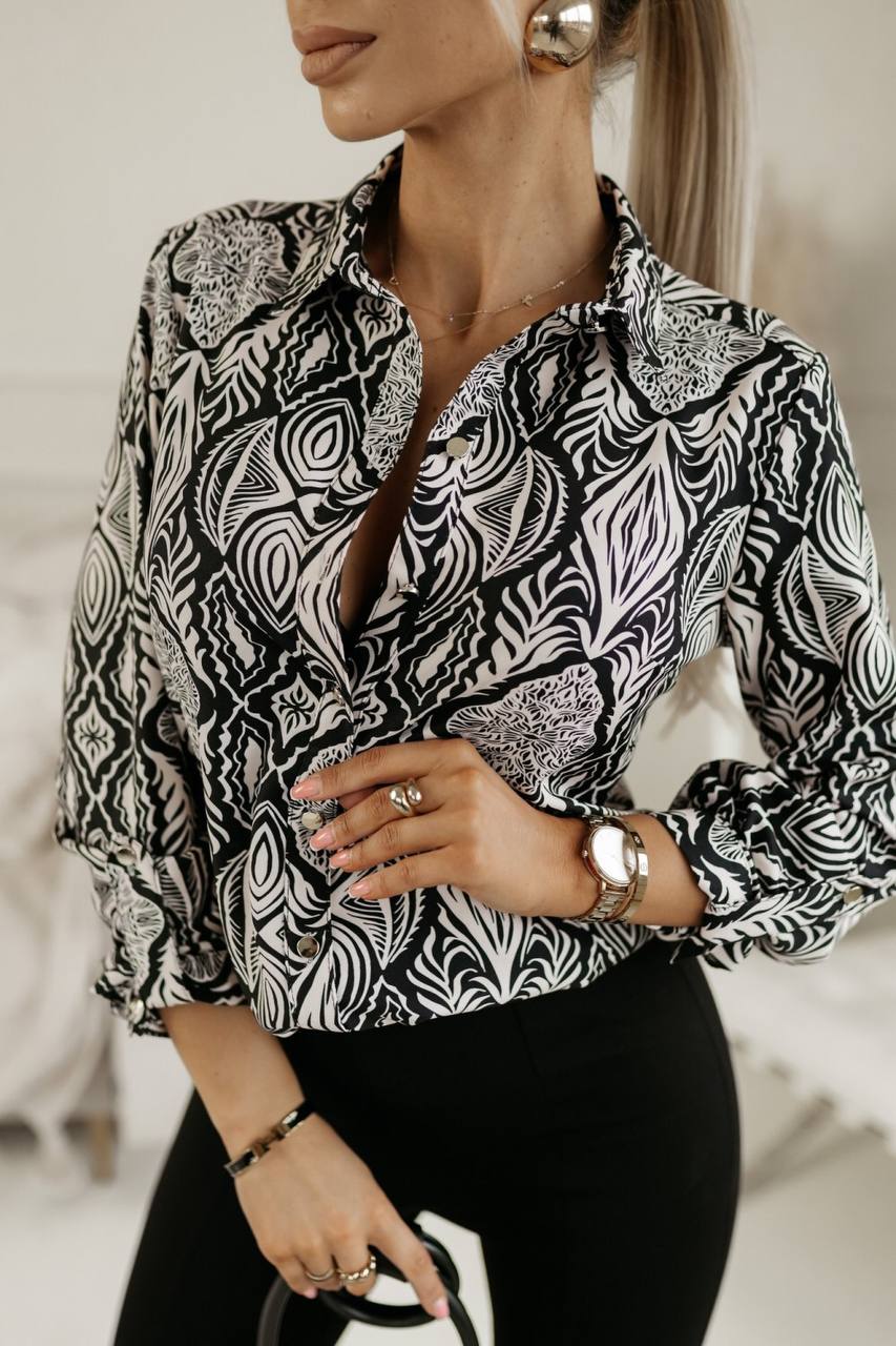 Women Multicolor Designer Button Up Shirts