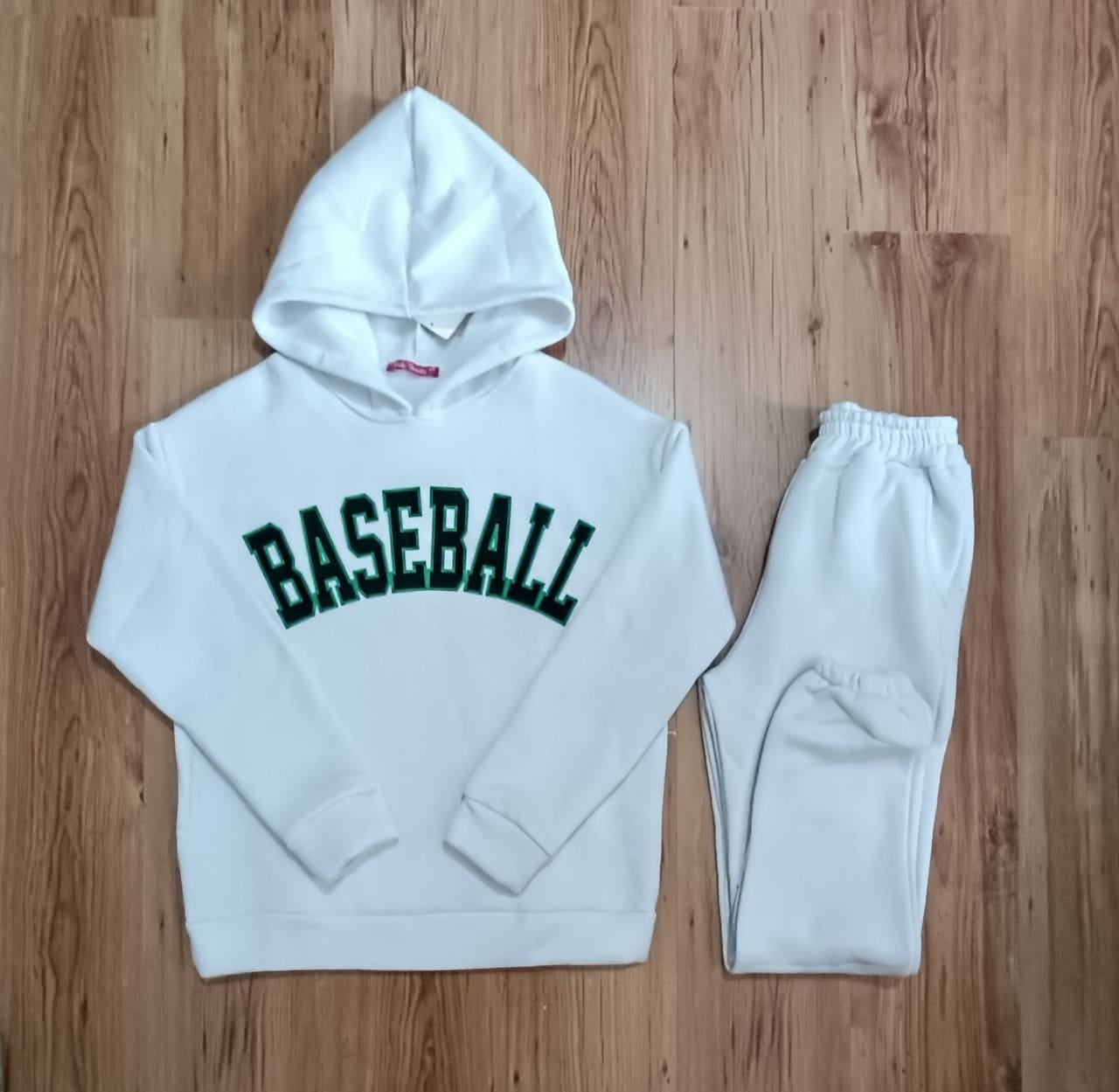 Matching Set Letter Graphic Hoodie and Pants