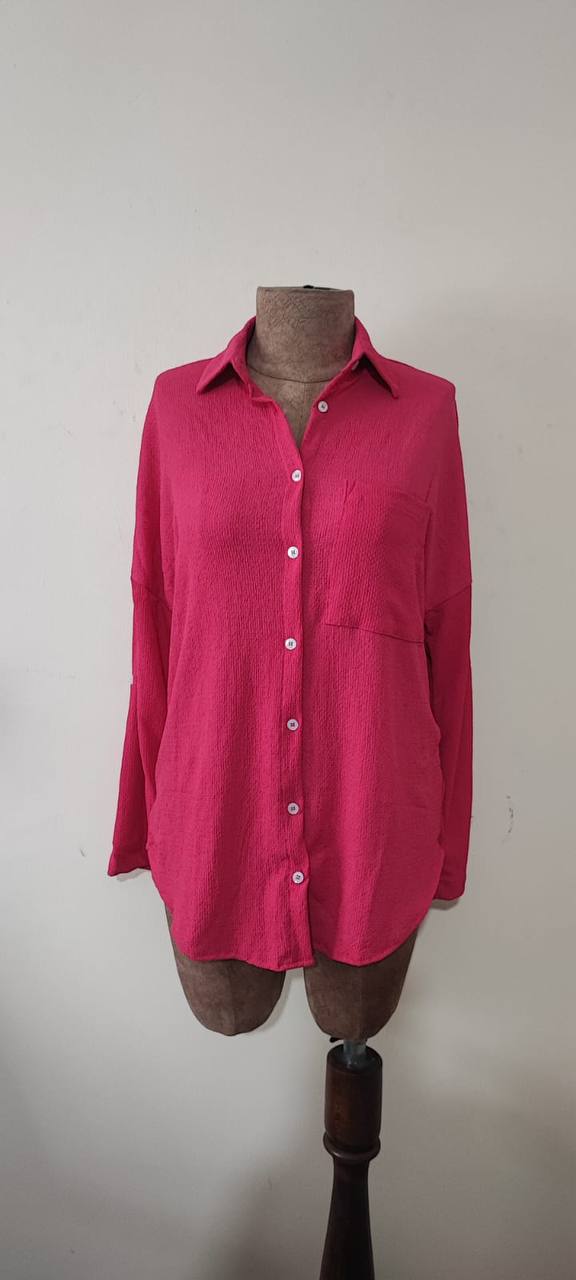 Long Sleeve Oversize Button Down Shirt