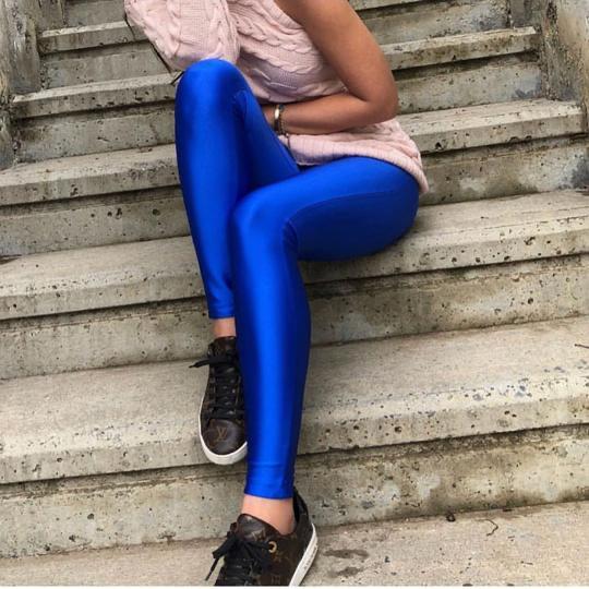 Elastic Waist Disco Leggings