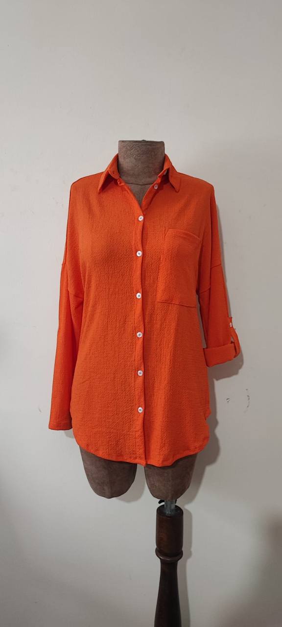 Long Sleeve Oversize Button Down Shirt