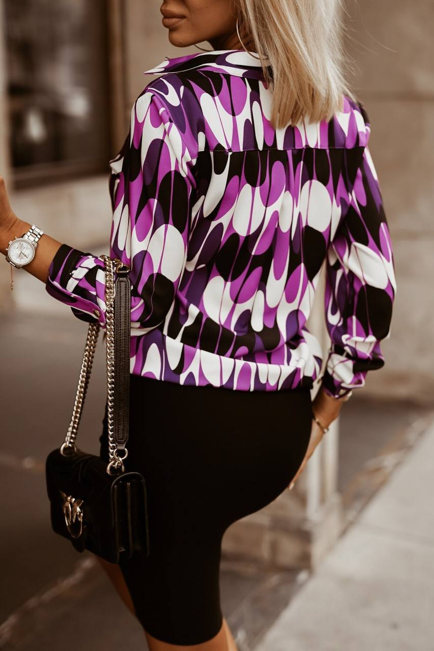 Women Multicolor Designer Button Up Shirts