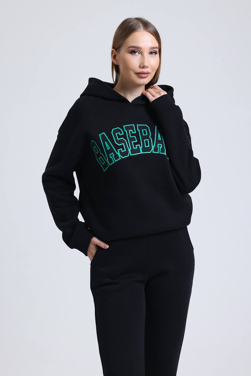 Matching Set Letter Graphic Hoodie and Pants