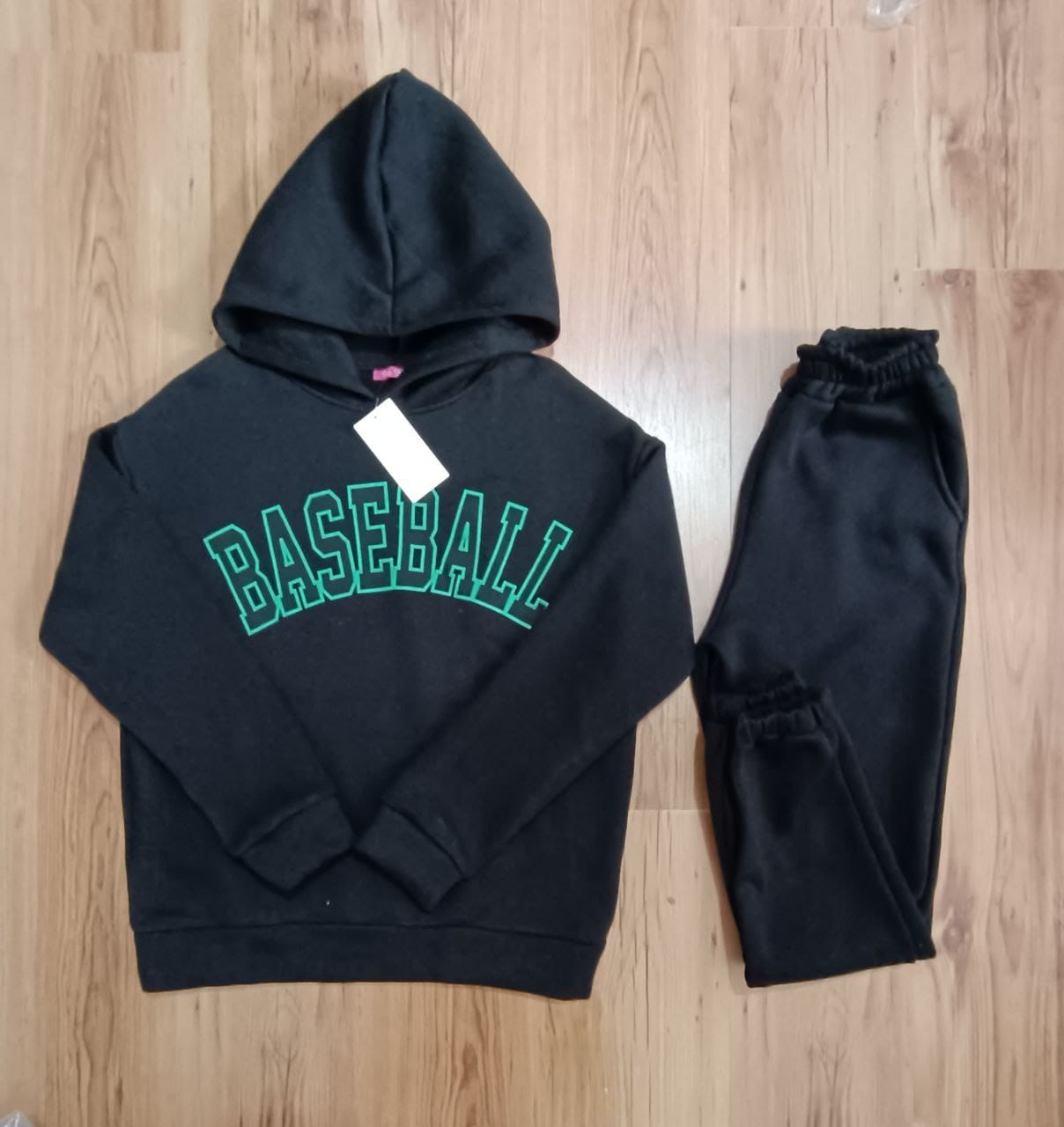 Matching Set Letter Graphic Hoodie and Pants