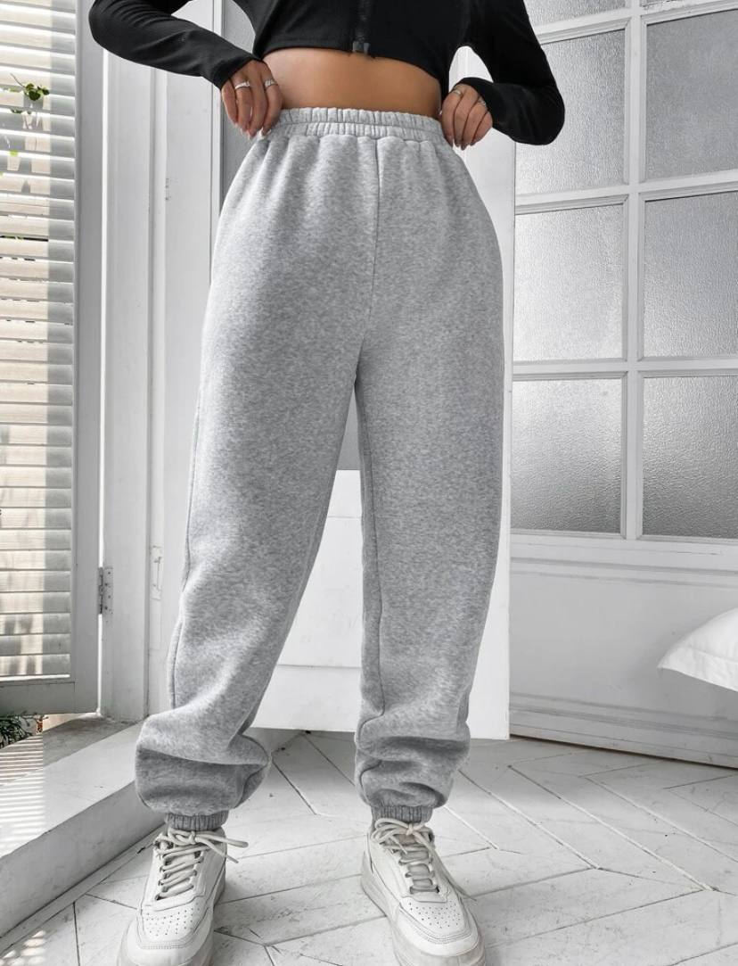 Flap Solid Sweatpants with Pockets