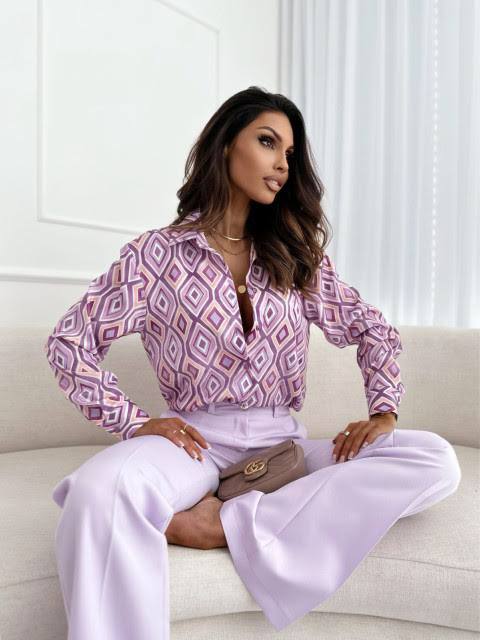 Women Button Down Shirts Printed Designer Shirt