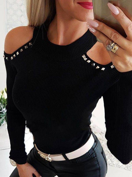 Cotton Blend Halter Neck Blouse