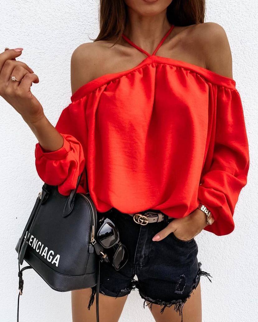 Printed Designer Halter Neck Blouse