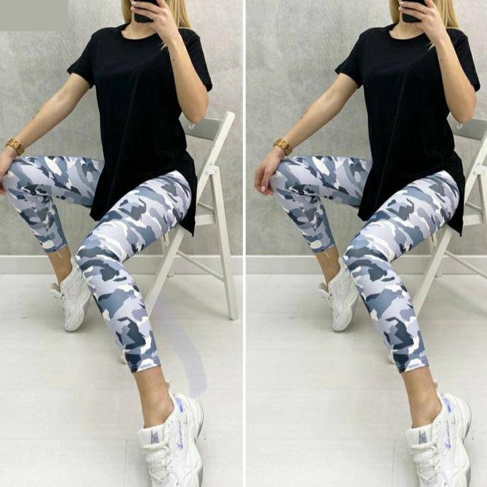 Elastic Waist Printed Leggings