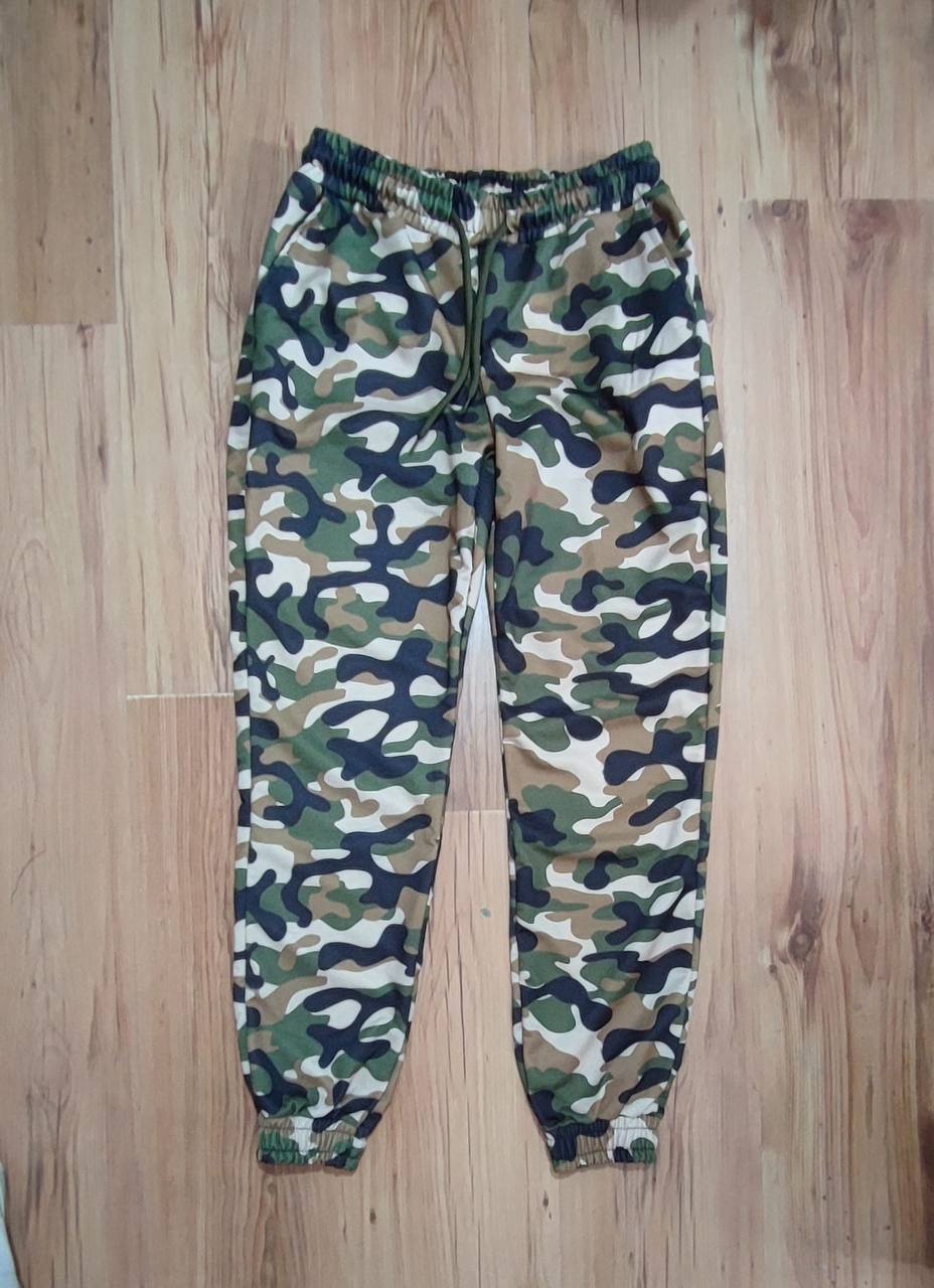 Women Camo Pants with Belted