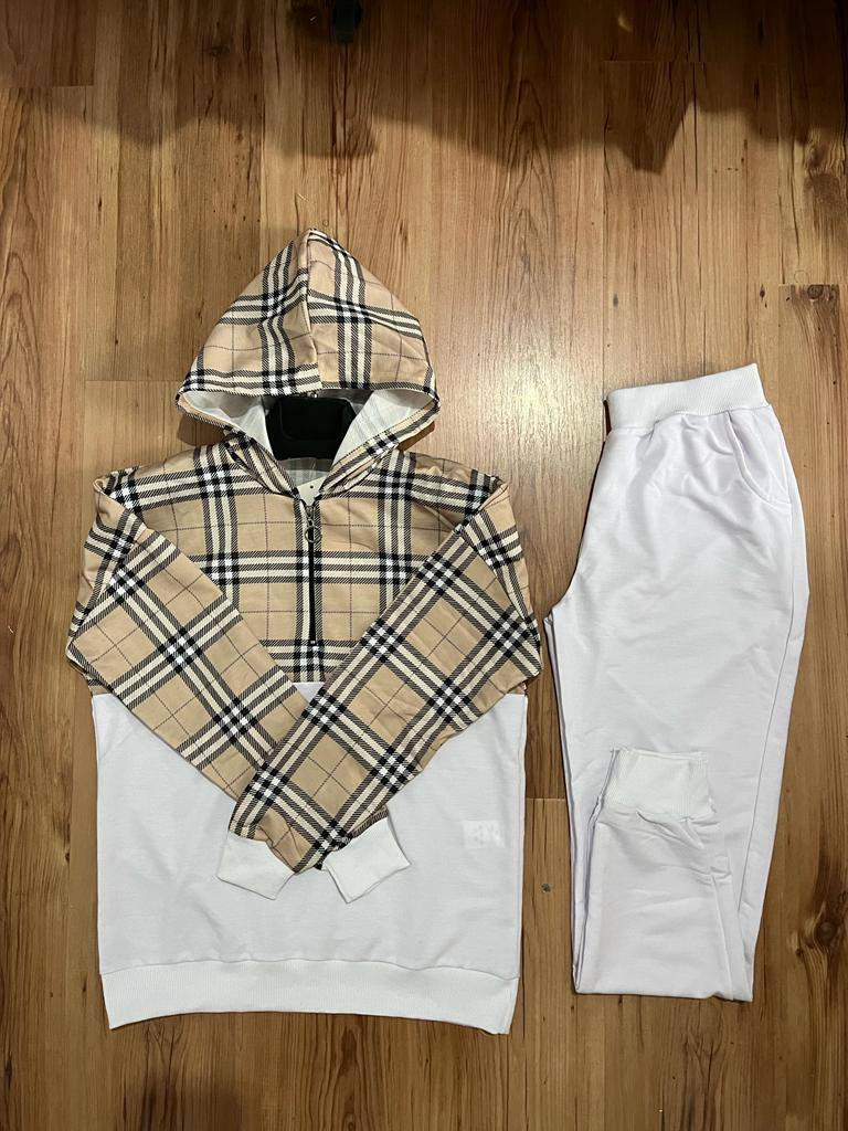 Printed Hoodie and Pants Matching Set